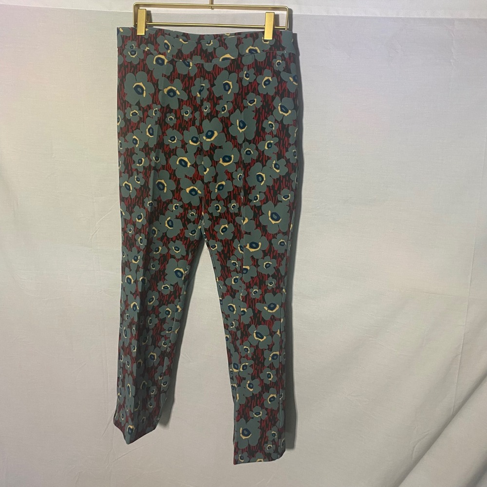 Manila Grace Pants Womens Size 40‎ Floral Print Wide Leg Casual